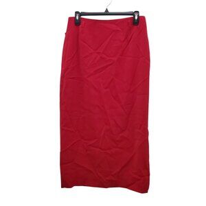 Sag Harbor Women's Vintage Red High Waisted Long Career Pencil Skirt NWT Size 10